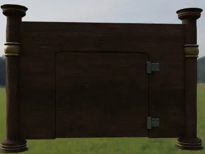wooden door 3D model