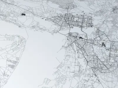 Kazan Road Network and Streets 3D model