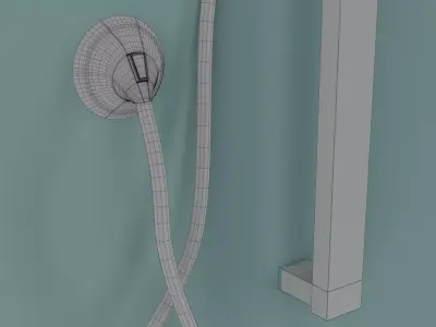 Shower Column - Modern Bathroom 3D Model Low-poly 3D model