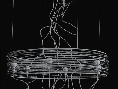 Spiral Nest Chandelier By Ridgely Studio Works 3D model