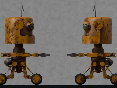 MARCO Service Bot Low-poly 3D model