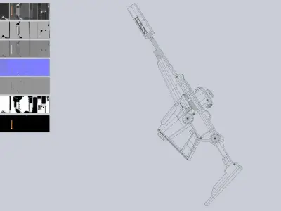 Sci fi elite rifle collection 3D Model Pack