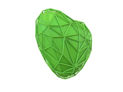 Stylish Heart V4 006 Low-poly 3D model