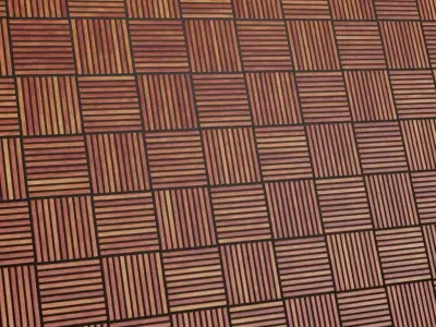 Basketweave Reed Wall Panel PBR Seamless Texture