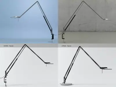 Lifto desk lamp with different angles 3D model