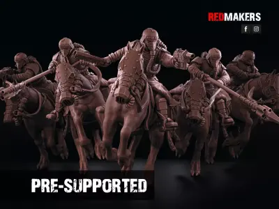 Death Division - Cavalry of the Imperial Force - Dynamic poses 3D print model