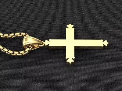 Cross Light Gold 3CP064 3DM STL 3D model