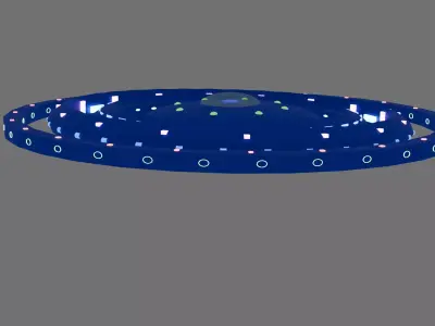 Simple UFO model Low-poly 3D model