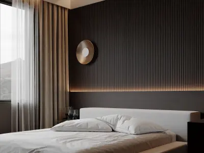 Bedroom interior scenes 3D model V10