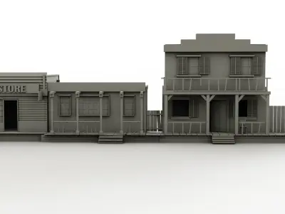 Western Town Building Pack 3D model
