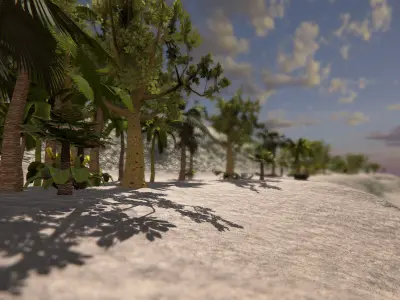 Small Island Low-poly 3D model