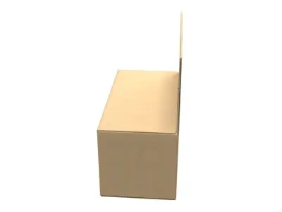 Hanging cardboard box retail 3D model