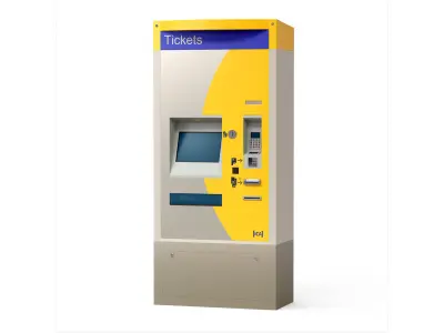  Biletomat ticket validation card payment machine Low-poly 3D model