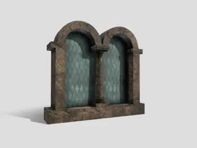 Generic Castle Window Low-poly 3D model