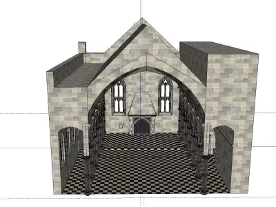 Architecture-Religion-God-Culture-Temple-0248 gothic church w... 3D model