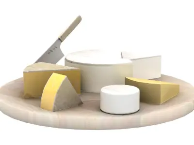 Cheese Plate Low-poly 3D model