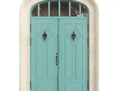 Entrance classic door 68  3D model