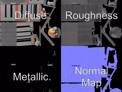 Modern Facade Building model pack Low-poly 3D model