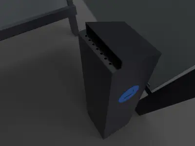 Smoking shelter Low-poly 3D model