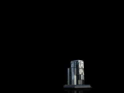 Futuristic Future Modern City Building Skyscraper 09 3D model