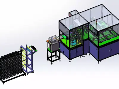 Wire FPC adhesive paper laser cutting and peeling machine 3D model