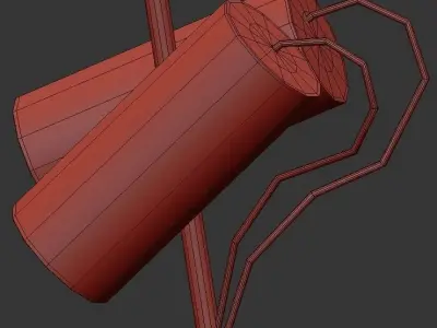 ED027 floor lamp with marble and gold base 3D model