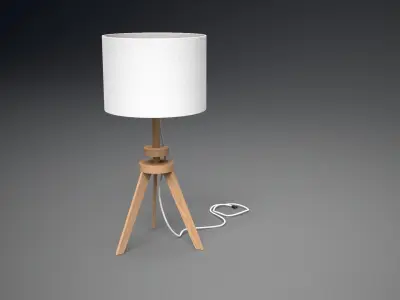 Lauters Lamp oak Low-poly 3D model
