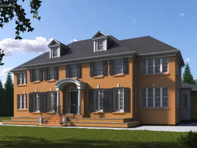  Elegant Brick Colonial House 