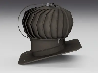 Turbine Vent Low-poly 3D model