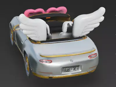 Cupid Roadster 3D Model Low-poly 3D model