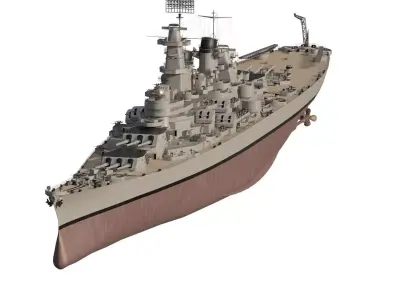 US NAVY BATTLESHIP NEW JERSEY CLASS 3D model