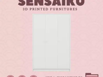 KLEPPSTAD Wardrobe with doors for Dollhouse IKEA 3D Print 3D print model