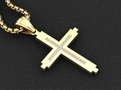 Cross Light Gold 3CP091 3DM STL 3D model