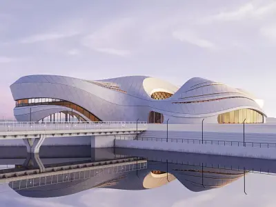 Futuristic building 49 3D model