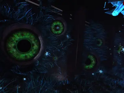 Low-Poly Eyeball Growth - A Creature for Horror Low-poly 3D model