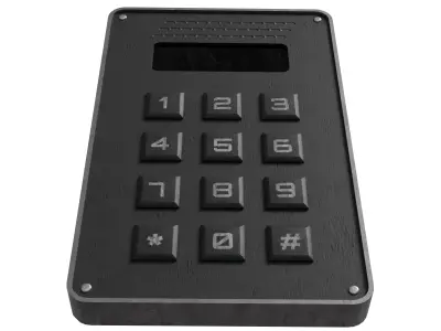 Digital Combination Lock Low-poly 3D model