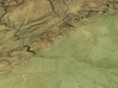 Damascus - Topography Terrain Low-poly 3D model