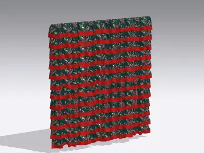 Curtain Low-poly 3D model