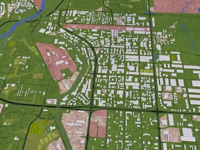 Calgary Canada Low-poly 3D model