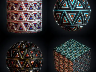 Hard Surface - VOL 06 - Maps - SBsar -sci-fi Pattern- Texture