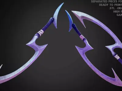 League of Legends Diana Crescent Moonblade for Cosplay 3D print model