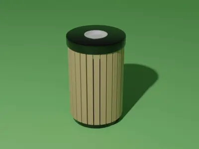Street trash can 3D model