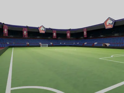 Lille Football Stadium Low-poly 3D model
