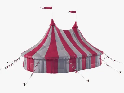 Circus Tent Low-poly 3D model