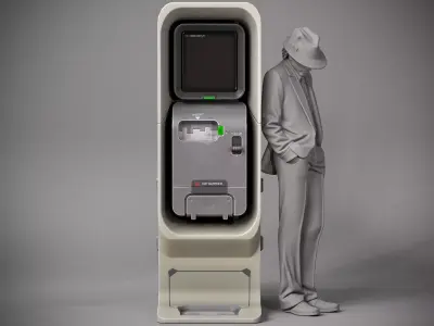 Sci-fi Console X2 PBR Low-poly 3D model