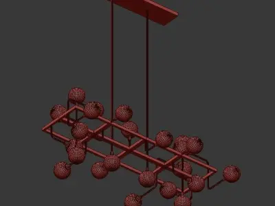 Viaggio chandelier with balls hanging from it 3D model buy