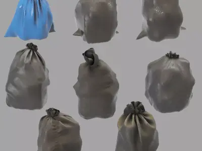 Garbage dusty bags 3D model