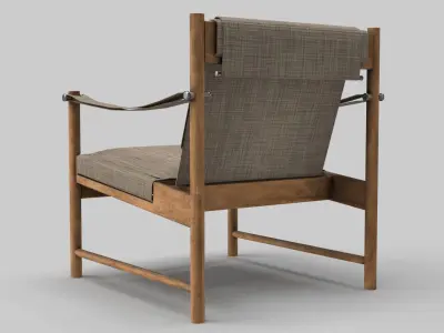 Lounge wood chair 3D model