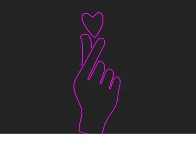  Heart Neon Sign 3D model