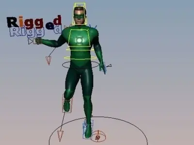 Green lantern Cinematic Version Low-poly 3D model